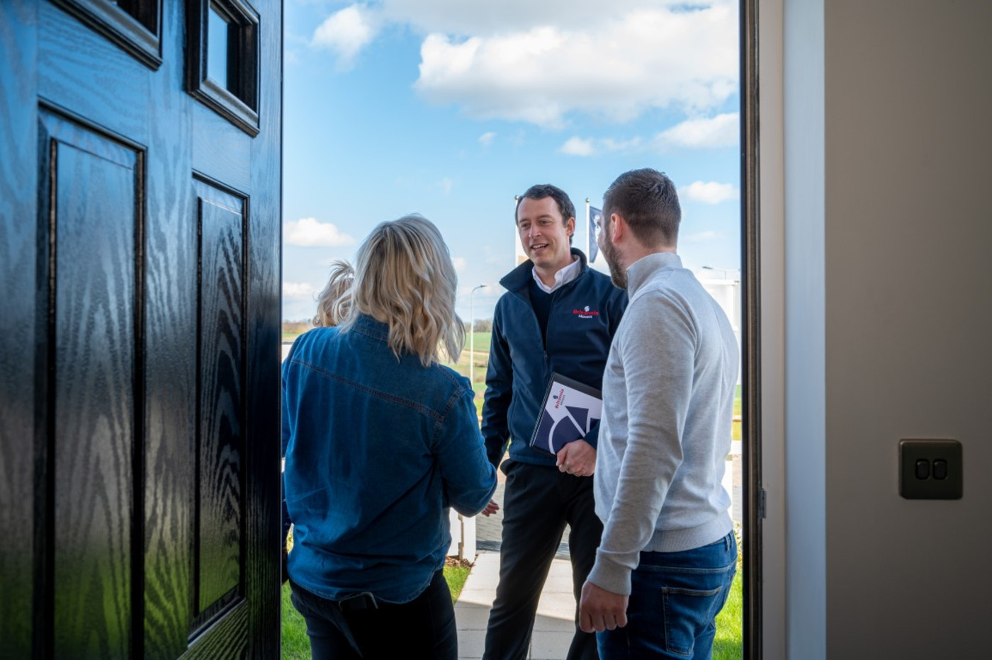 Surveyor arrives with family interior