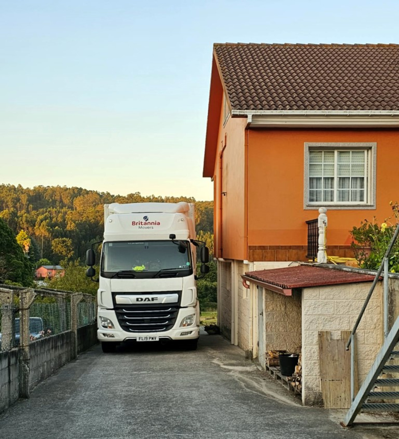 Britannia movers truck in europe